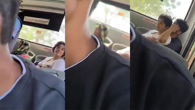 University Cute Couple Public Bus Romance Watch