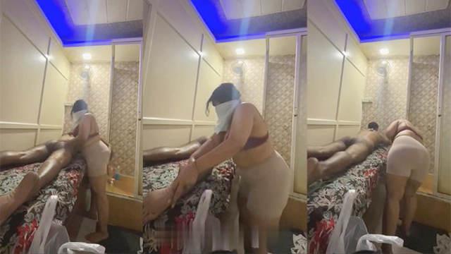 Chubby Spa Masseuse Bra – Full Naked Rub Customer Creampie